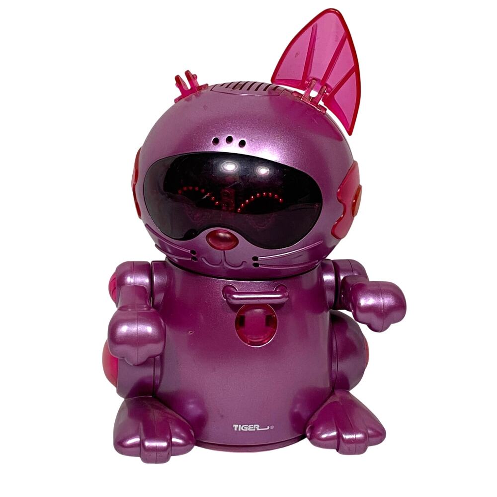 Meow-Chi Robotic Toy Cat Pink Tiger Electronics 2000 Working No Mouse